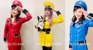 HEART-FULLメンバー REDのAYANA YELLOWのMISSY BLUEのASAMI