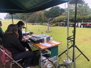 2019TVQシニアオープンゴルフでのアナウンスの様子