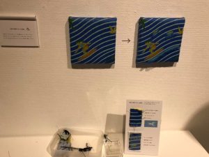 氷室友里のテキスタイル展の様子