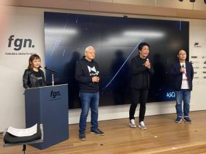 FUKUOK GROWN NEXTの高島市長と司会の平野綾菜