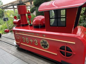 博多駅の屋上のつばめの電車