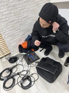 音響準備中の画像