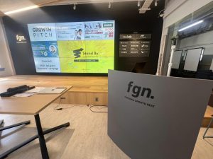 記者発表会の会場
